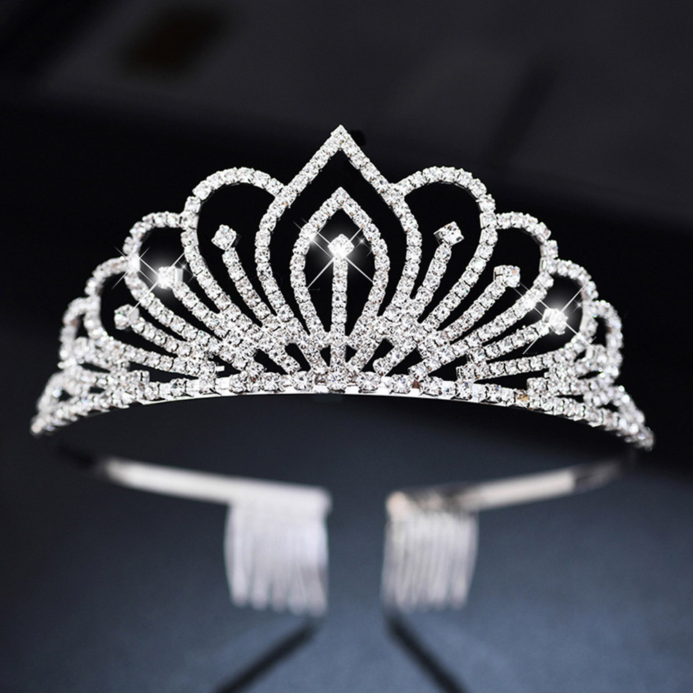 AINAMEISI Rhinestone tiary ślubne opaski do włosów akcesoria kryształowe korony dla kobiet dziewczynki kwiatowe ślubne peruki imprezowe biżuteria: 8
