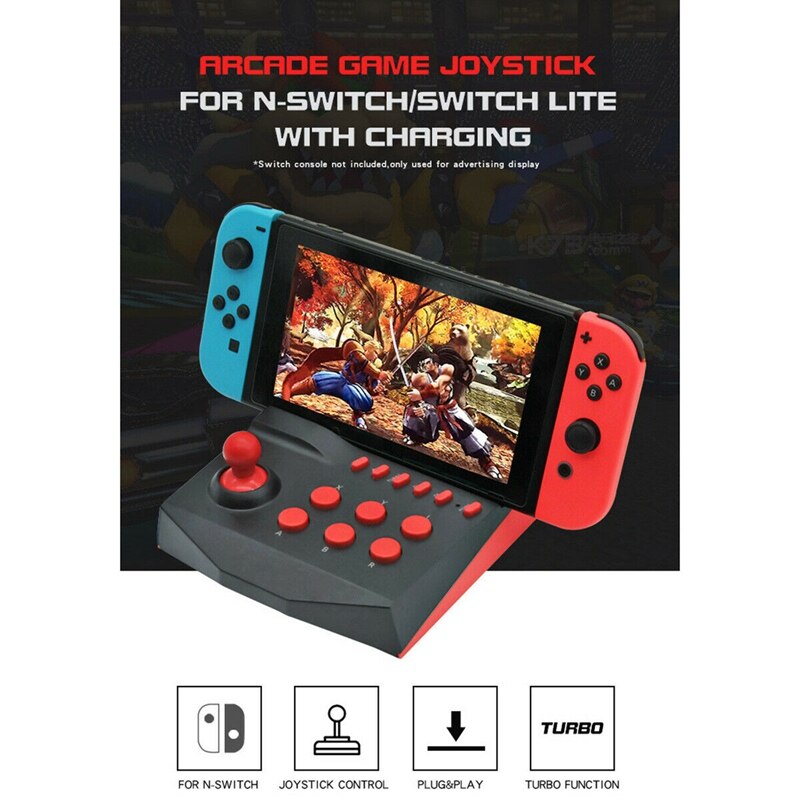 Voor nintendo switch/lite console arcade joystick controller gamepad dockstandaard