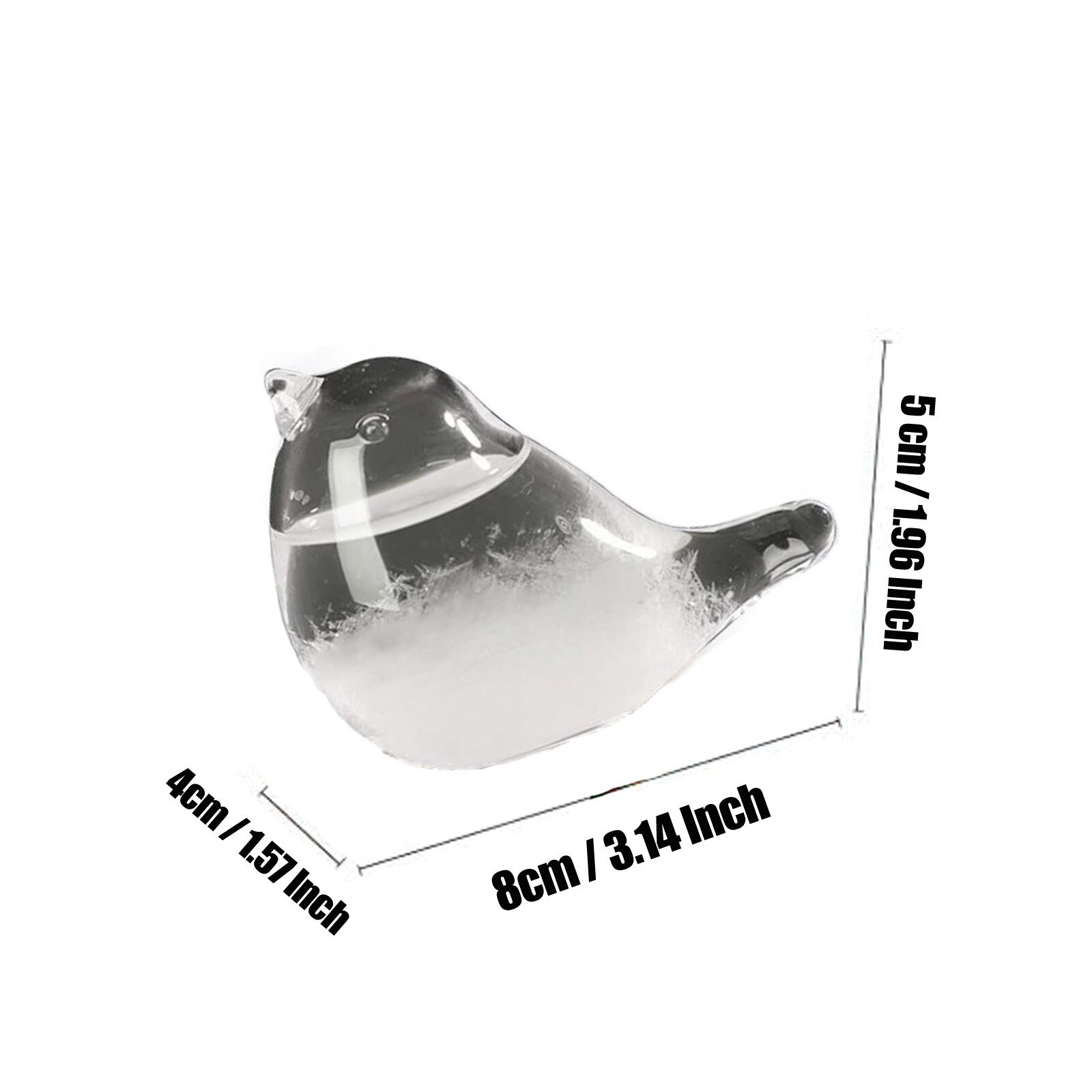 Glas Prognostiker Flüssigkeit Barometer Anzeichen Schreibtisch nasser Glas 30ml Vogel bilden Sturm Flasche nasser Prognose # T2