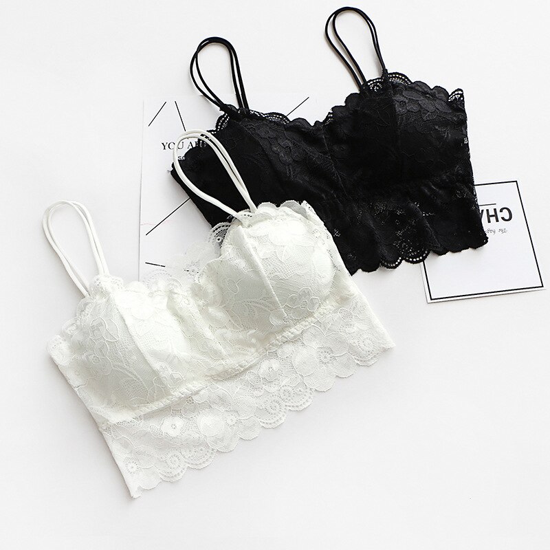 Lace Women Slip Tank Tops Female Sexy Strap Tops Summer Ladies Chiffon Sleeveless See Black White Sexy Women Bra Sweet