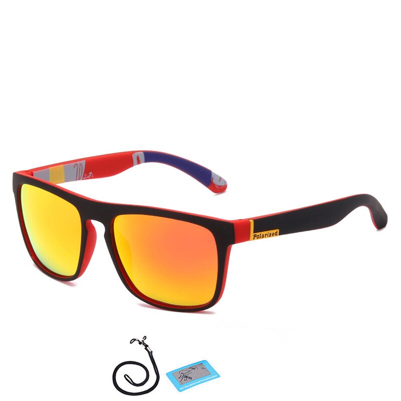 Brand Fishing Polarized Glasses Mens Women Night Vision Driving Goggle Camping Hiking Eyewear Sports Sunglasses With Rope: F07