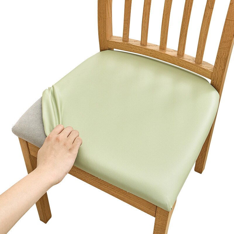 Waterproof Fabric Seat Cushion Cover Easy-going Office Seat Covers Elastic Dining Chair Covers For Modern Home Hotel Living Room: Green