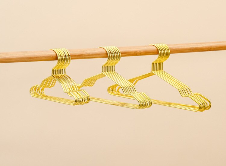 10 Pcs Sterke Metalen Draad Huisdier Hangers Kleine Kleerhangers Voor Hond Kat, gold Metal Kleding Shirts Hanger Met Groeven