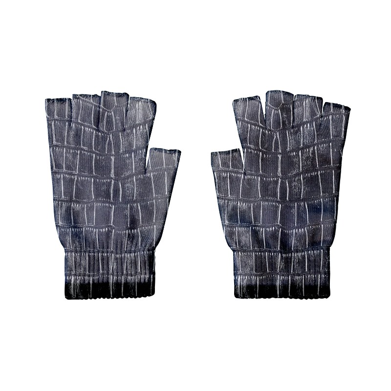 Guanti leopardati da uomo e da donna guanti senza dita Touch Screen mezze dita con guanto elasticizzato guanti da lavoro Unisex: style4