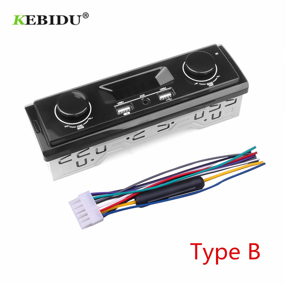 Kebidu 1 din autoradio met  mp3 spelers, 12v autoradio's, led-digitaal display, ingebouwd bluetooth fm-radio's,  mp3 spelers, ondersteuning voor usb, sd en aux