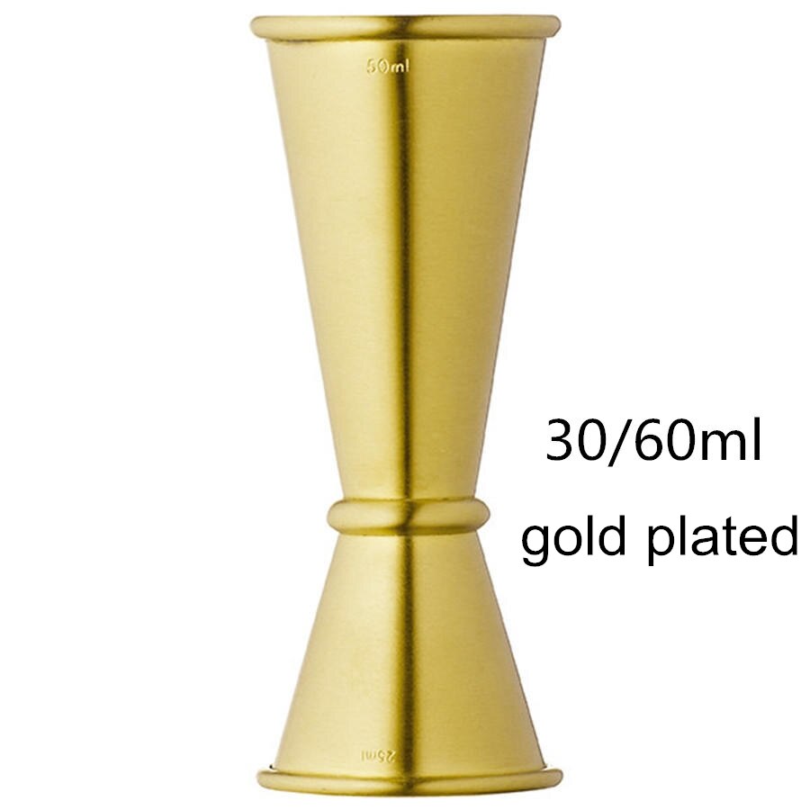 koktajl bar Jigger projekt japońska miarka ze stali nierdzewnej Jigger podwójnie duch barman 1oz/2oz akcesoria barowe: 30x60ml złoto platerowany