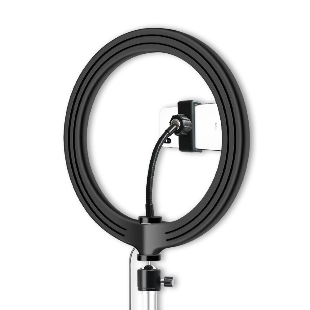10 inch ringlamp met statief, telefoonhouder voor ipad, fotografie, studiovideo, led-ringlamp 5600k met usb-aansluiting voor make-up