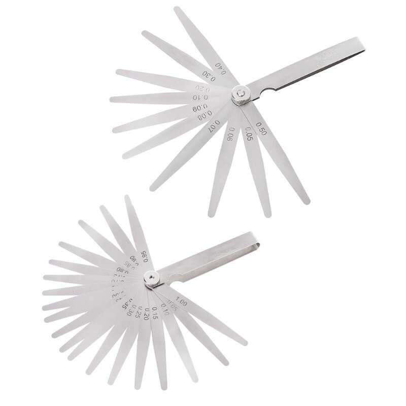 0.05-1mm 20 Blade Feeler Gauge Gage Thickness Measurment Tool Metric Gap Filler