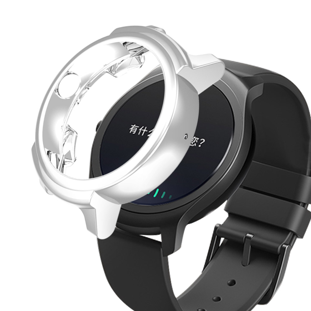 Mjukt silikonfodral för ticwatch e smart watch skyddsfodral bumper för tic watch e klocka skydd pansar slim plätering tpu skal