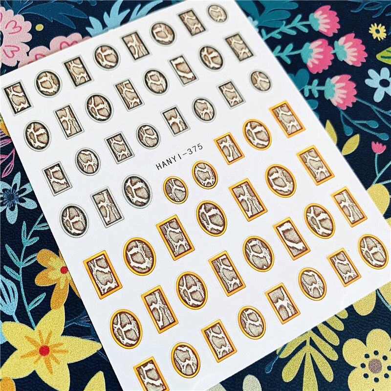 Leopard Tiger Nail Sticker 3d Nail Art Sticker Nail Decal Stempelen Export Japan Ontwerpen Steentjes: HANYI-375