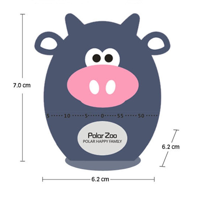 Kitchen Timer Cartoon Animal Cow Bear 55 Minute Timer Easy Operate Kitchen Cooking Helper Kitchen Accessories Home Decoration