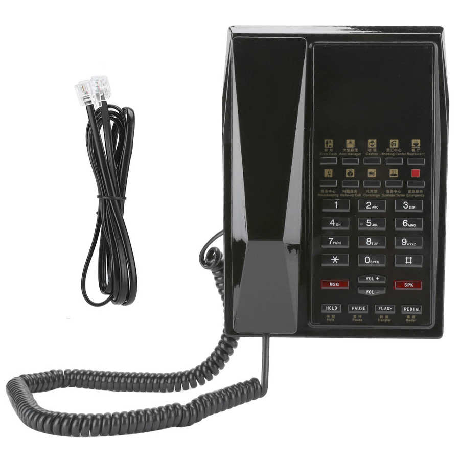 ACE 8901 Household Office Work Fixed Telephone Landline Communications Equipment: Black