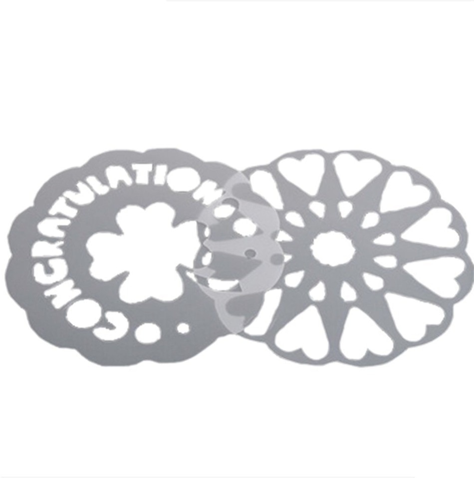 6pcs/set Stencil Tools Baking Supplies Cake Tiramisu Top Decoration Set kitchen accessories Plastic