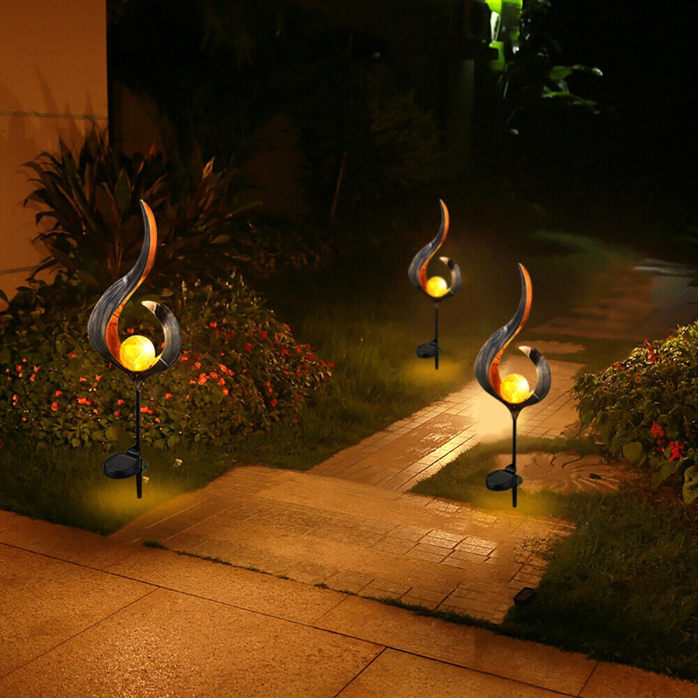 Led Solar Flame Licht Zon Maan Led Tuin Licht Vlam Effect Lamp Waterdichte Outdoor Verlichting Landschap Solar Decoratieve Licht