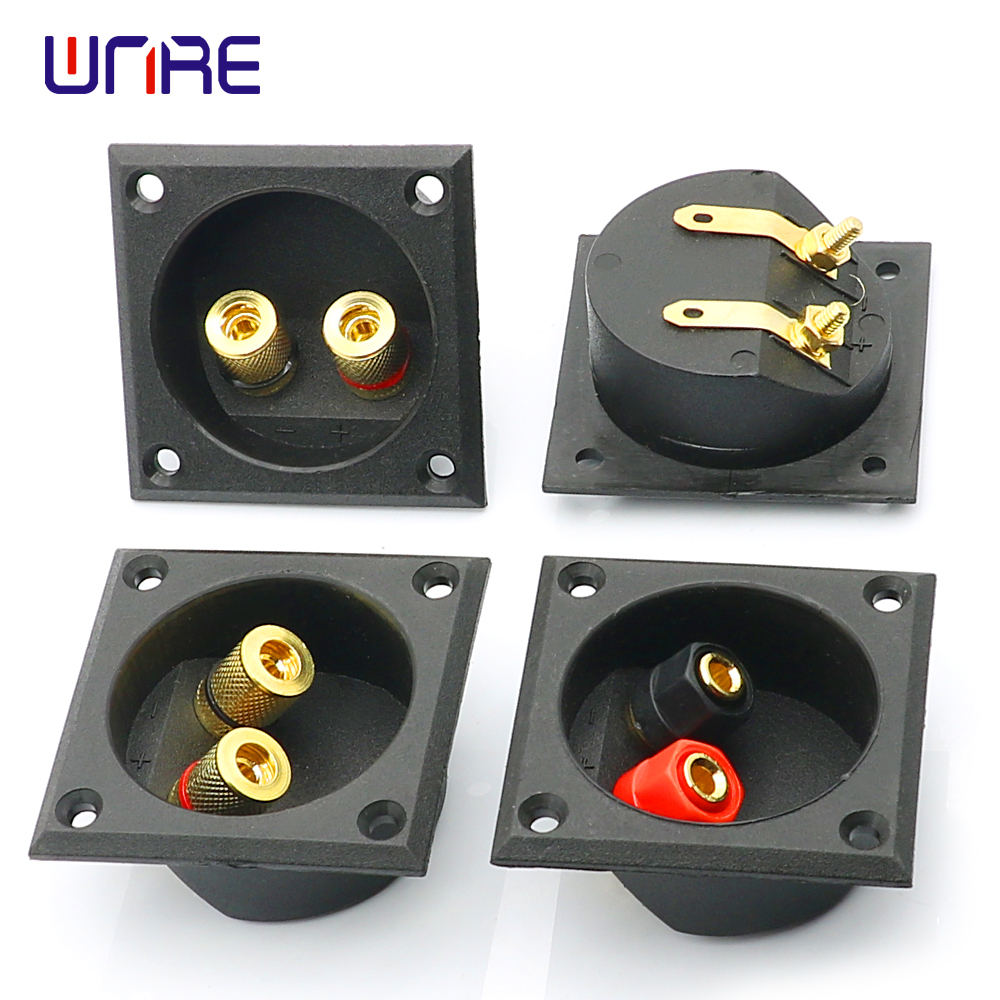 Car Stereo Speaker Box Terminal Connector 2-Way Banana Jack and Plugs Subwoofer Plugs Speaker Box Terminal Binding Post