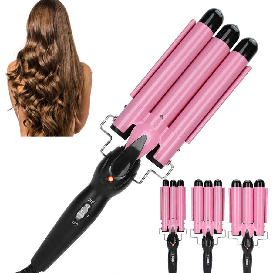 3 Barrel Curling Iron Wand Professiona Adjustable Hair Curler Irons Hair Waver Crimper Hair Styling Tool Hair Styler Wand