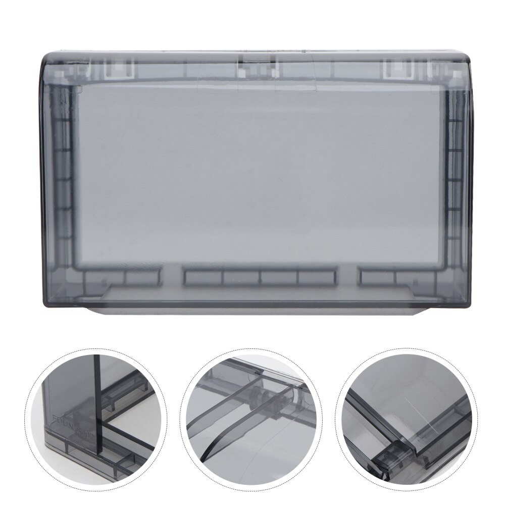 1PC Splash-proof Double-position Socket Cover Adhesive Type Switch Socket Cover: Black