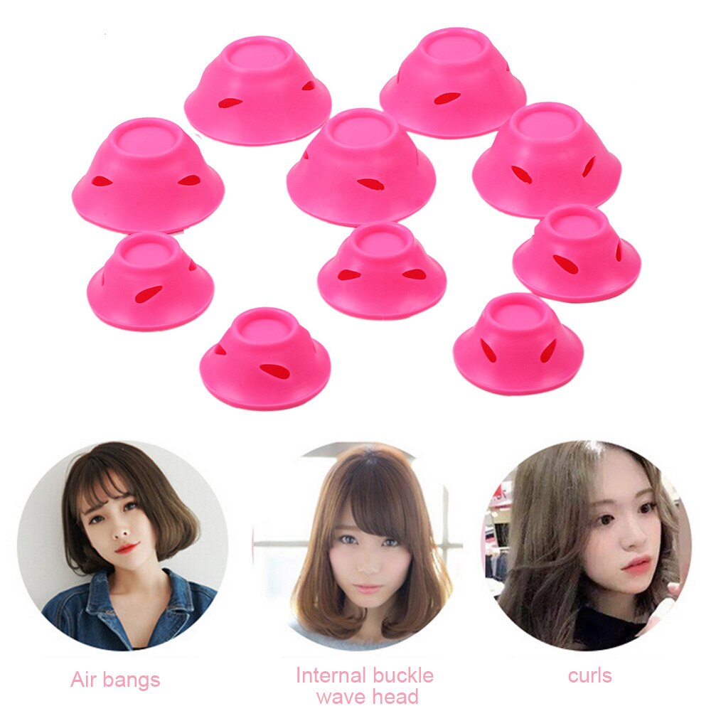 30 pz Del silicone Dei Capelli Bigodini Morbida Gomma Magico Cura Dei Capelli Rulli con Il Sacchetto Trasparente Casa salone Nessun Calore Arricciatura Dei Capelli strumenti per Lo messa in piega Fai da Te