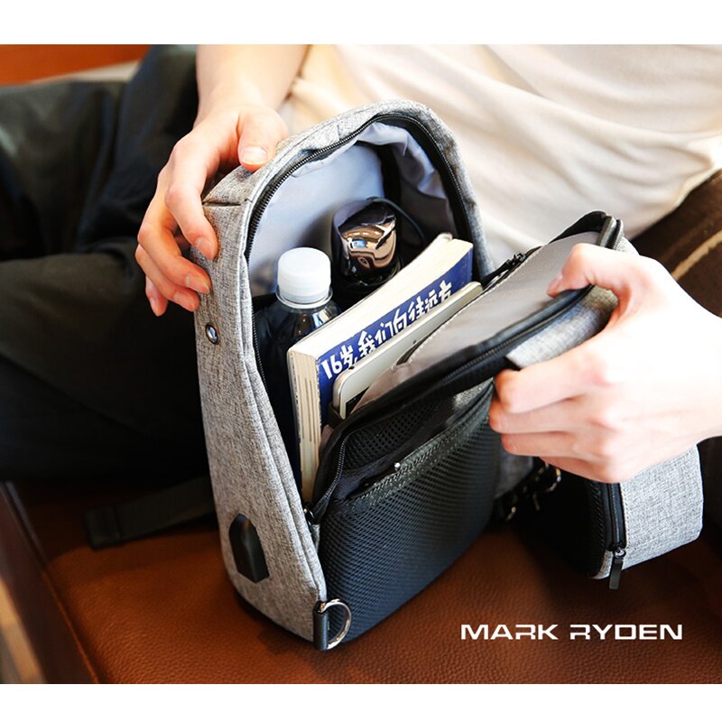 Mark Ryden Neue Umhängetaschen Männer Anti-diebstahl Brust Anzüge Sommer Kurze Reise Messengers Tasche Wasser Abweisend Schulter tasche