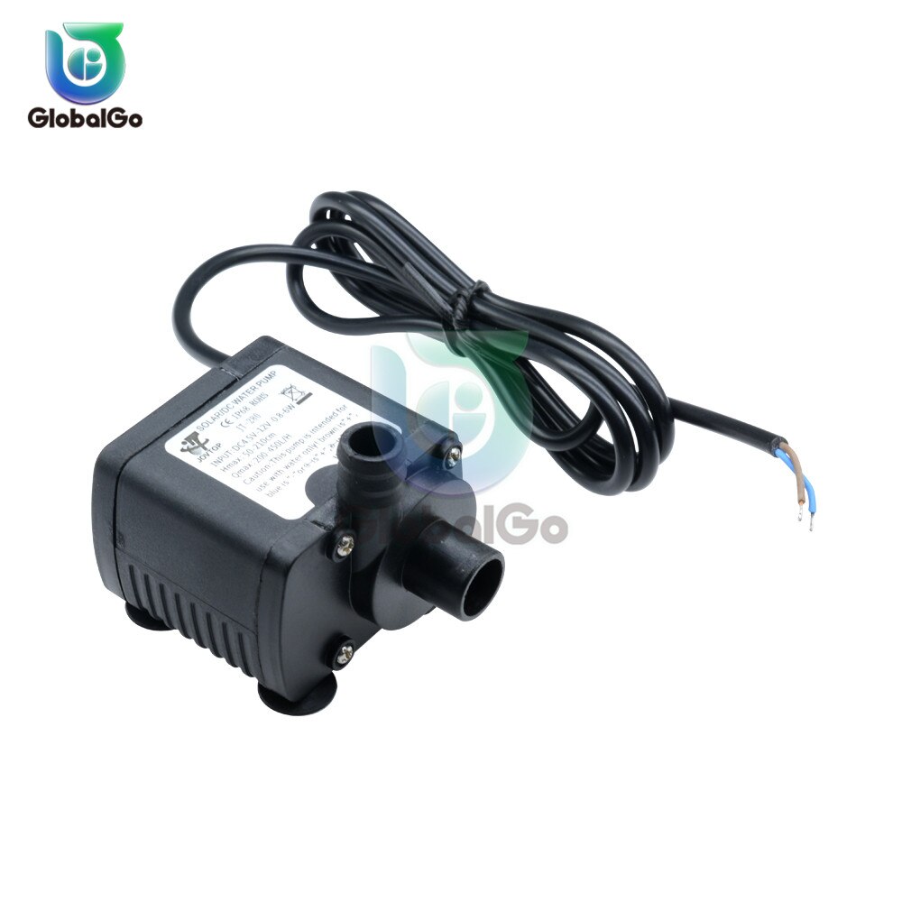 Jt -280 ip68 vandtæt mini vandpumpe ultra-støjsvag nedsænket akvariepumpe 200-450( l/h ) 12v 6w dc børsteløse mikro vandpumper