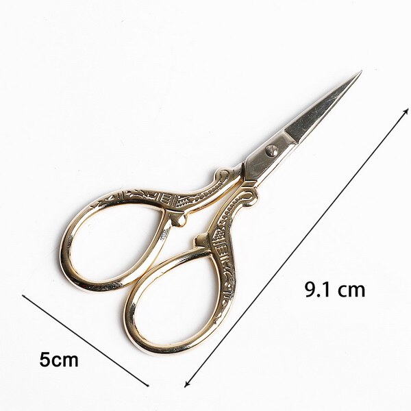 Tijeras Vintage para sastre, de acero inoxidable, para corte y costura, tijeras de hilo, herramientas para coser: NCC-02