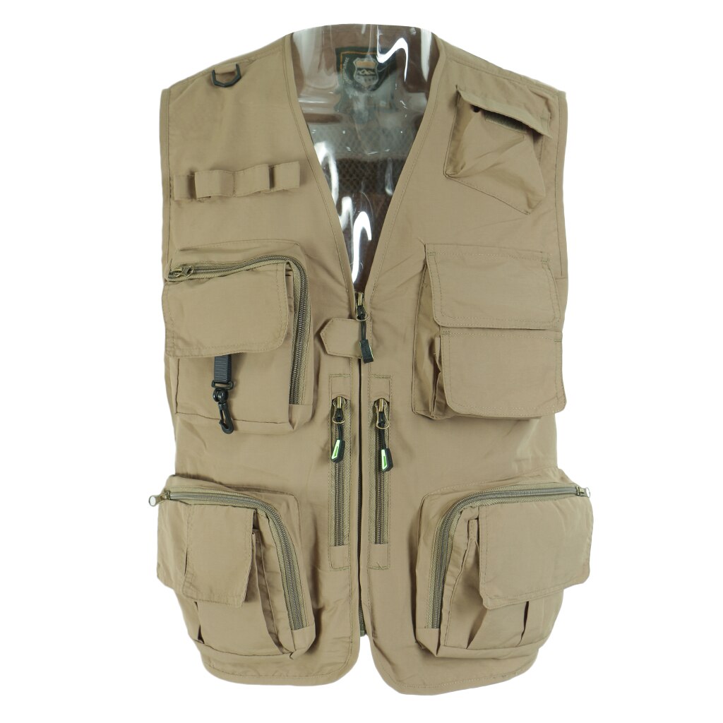 Multi Pocket Vest Vissen Fotografie Outdoor Reiziger Vest Jas Gemaakt Van Katoen Fiber Lichtgewicht Duurzaam Te Gebruiken