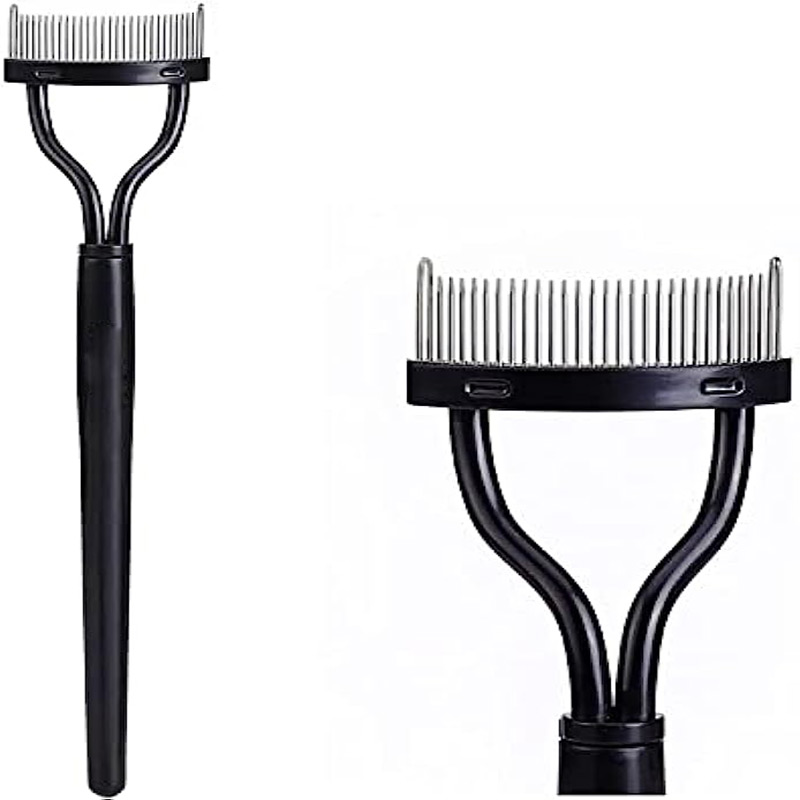 Eyelash Comb Eyelash Separator Tool Eyelash Brush Separator with Comb Cover Eyelash Comb for Eyelash Makeup Brush