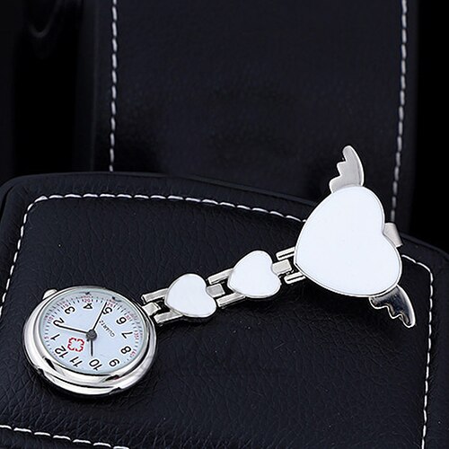 Women Lady Cute Love Heart Quartz Fob Brooch Nurse Pocket Watch For Girls Bright Color