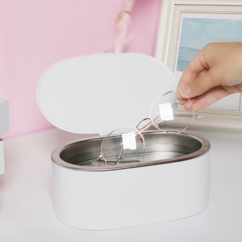 Mini nettoyeur de bijoux à ultrasons 24W, 500ml 220-240V, outil de maquillage pour lunettes, montre, Machine de nettoyage en un clic