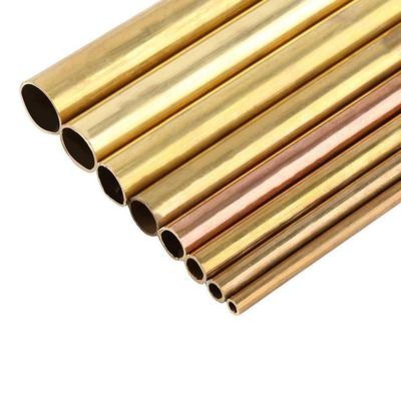 1 pçs tubo de bronze redondo diâmetro 8/10/12/14mm bronze comprimento do tubo 50cm mão ferramenta peças