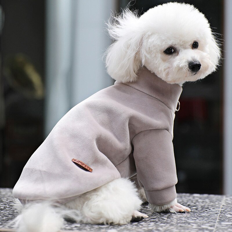 Ropa de invierno para mascotas, abrigo cálido para gato, chaqueta para perro Bulldog francés, chaleco suave para perros pequeños, medianos y grandes, traje Beige para gato: Blanco / XL