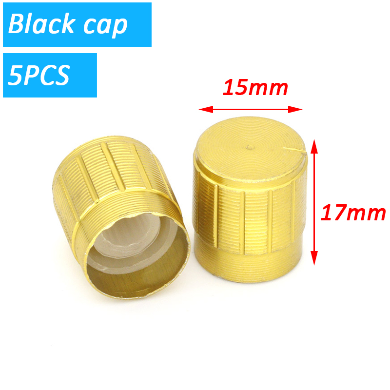 5 Stks/partij 20 Positie 360 Graden Roterende Encoder EC11 W Drukknop 5Pin Handvat Lange 15/20Mm Met een Ingebouwde Drukknop: yellow cap