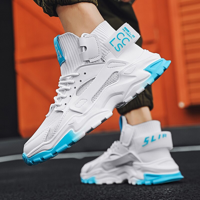 Hoge Top Mannen Sok Sneakers Mannen Casual Schoenen Ademende Mannen Schoenen Non-Slip Comfortabele Schoeisel Trend Zapatillas mand