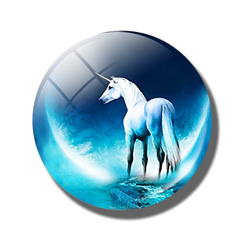 Pferd 30 MM Kühlschrank Magnet Glas Kuppel Cabochon Magnetischen Kühlschrank Aufkleber Hinweis Halfter Nette Tiere Wohnkultur: verrotten