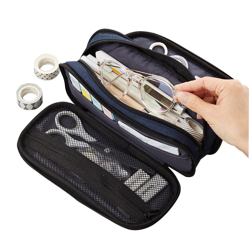 Cute Pencil Case Canvas Big Pencil Bag Portable Handbag Multifunction School Pencil Box Kids Pencilcase Kawaii Estuche Escolar