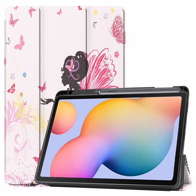 iBuyiWin Soft Silicone Smart Case for Samsung Galaxy Tab S6 Lite 10.4 SM-P610/P615 Tablet Capa Cover With Pencil Holder Funda: Nv Hai