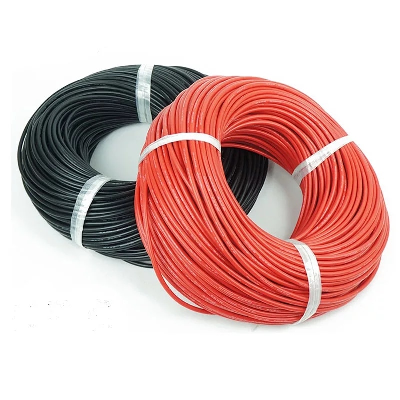 1 Meter Red Black 12AWG 14AWG 16AWG 18AWG Silicone Wire Ultra Flexiable Cable High Temperature Test Line Wire