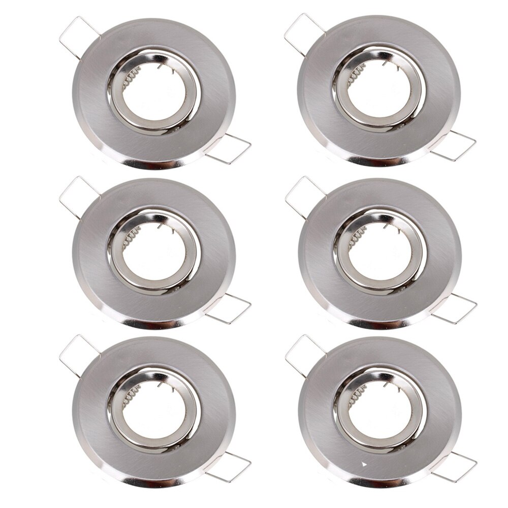 10-2Pcs MR11 Silver Dia 70mm Polished Chrome Fixture Lamp Holders Ceiling Spot Downlights Fitting: Auburn