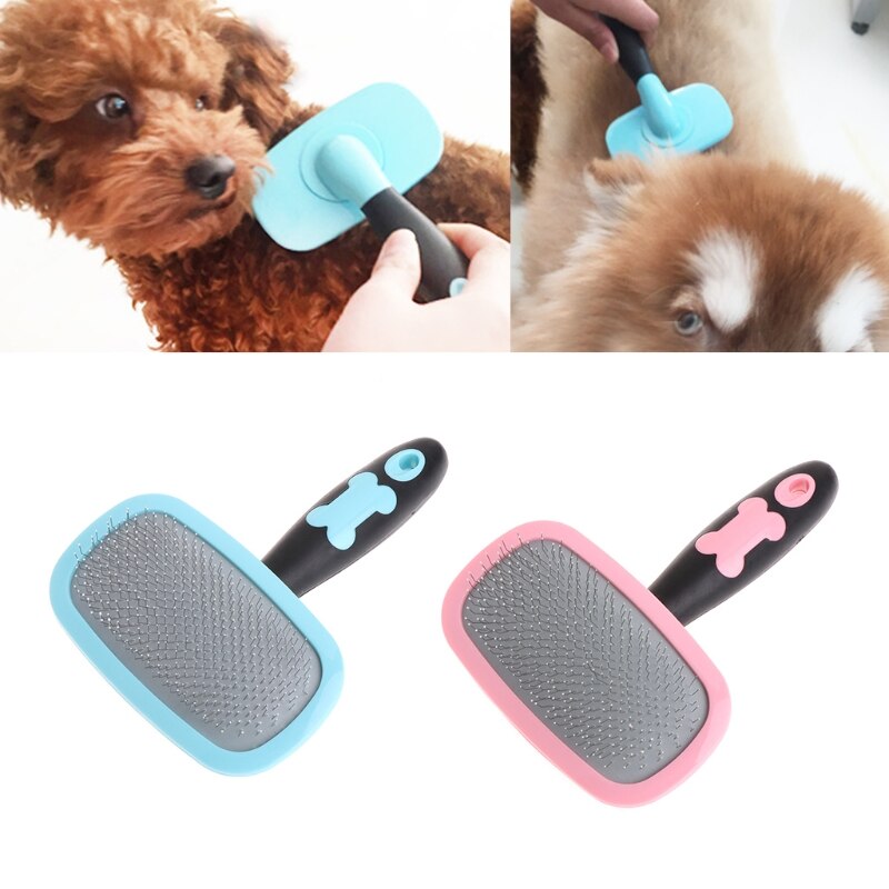 1 Pc 360 Graden Draaibare Handvat Vergieten Haar Borstel Pin Bont Grooming Trimmer Kam Tool Voor Pet Hond Kat