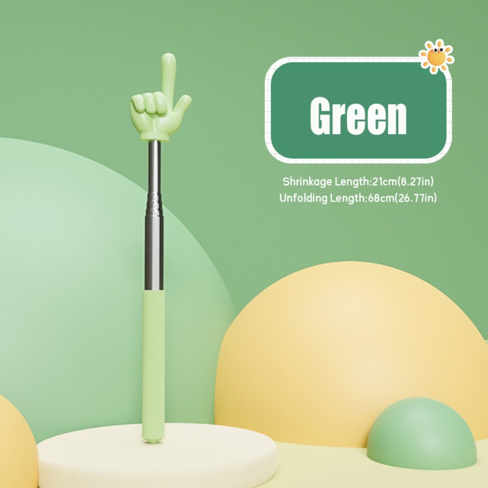 Stainless Steel Teaching Pointer Telescopic Rod Finger Teaching Stick Whiteboard Hand Pointer Teaching Tools: Yellow