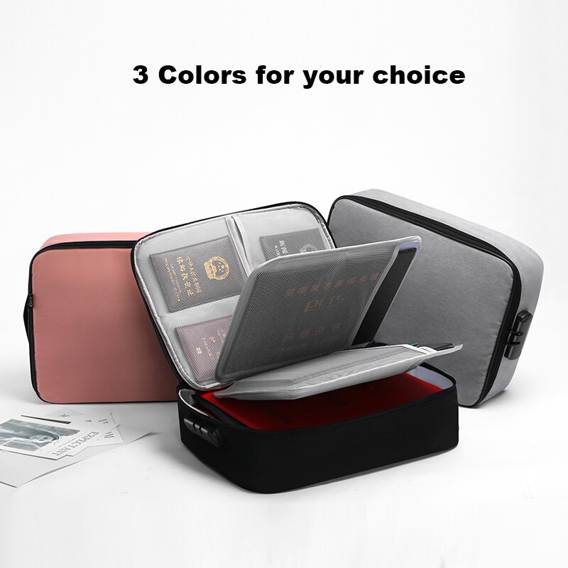 Huishoudelijke Draagbare Multi-layer Document Opslag Pakket Bestand Bestand Grote Capaciteit Multifunctionele Wachtwoord Sorteren Box Travel Case