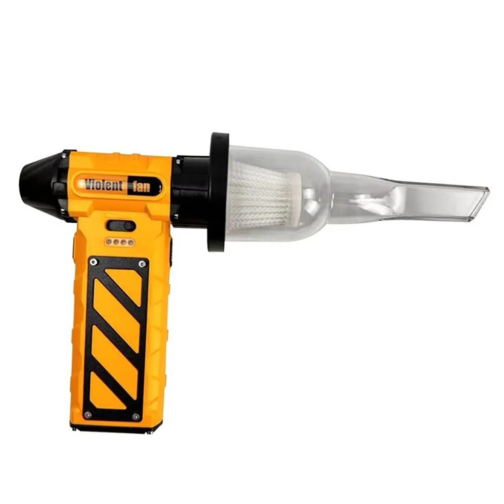 mini turbodmuchawa o prędkości 110000 obr./min, akumulatorowa, bezprzewodowa, elektryczna, o dużej mocy, z regulacją prędkości, mocna dmuchawa powietrza.: Brązowy