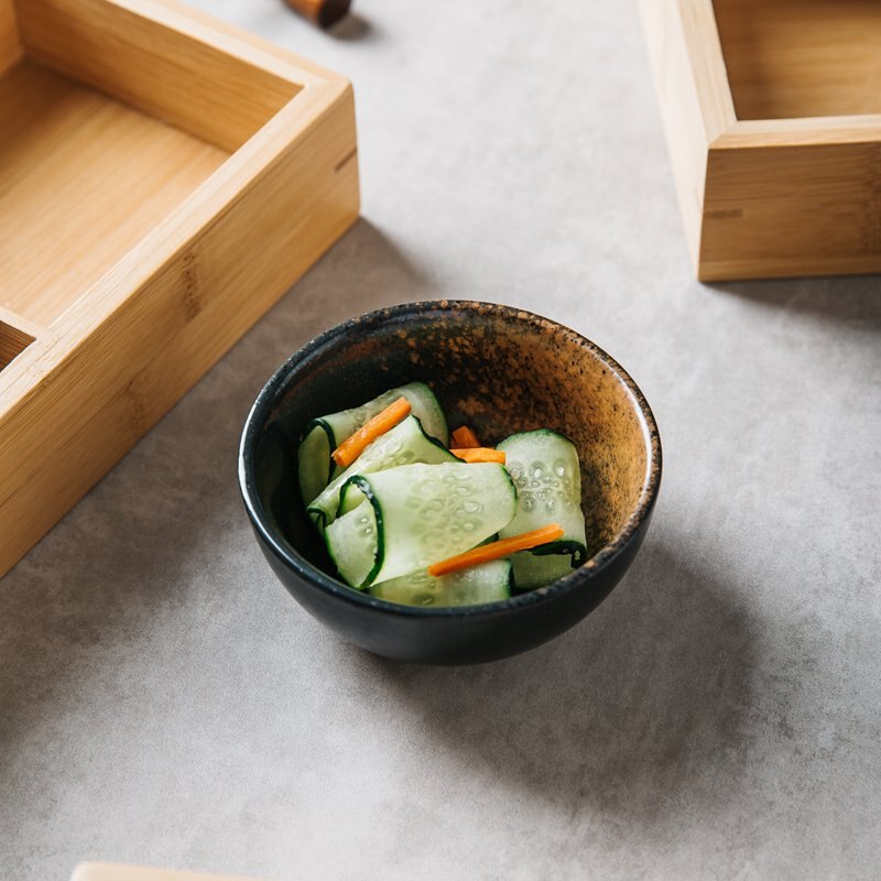 Japanese Style Nine Grid Plate Pot Tableware Barbecue Restaurant Bamboo and Wood Grid Plate Dishes Sushi Sauce Bowl