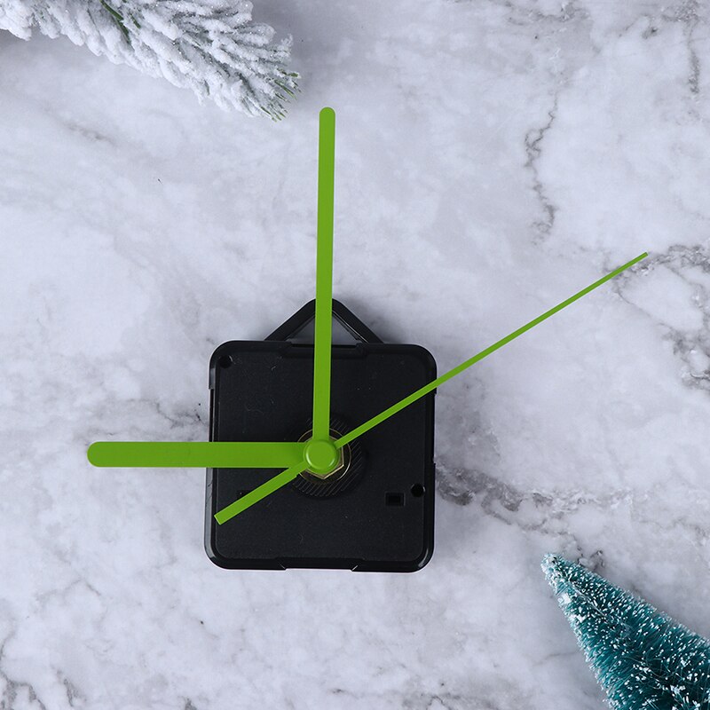 1 Set Stille Klok Kleurrijke Handen Quartz Wandklok Mechanisme Beweging Reparatie Vervangende Onderdelen Uurwerk Klok Onderdelen: green