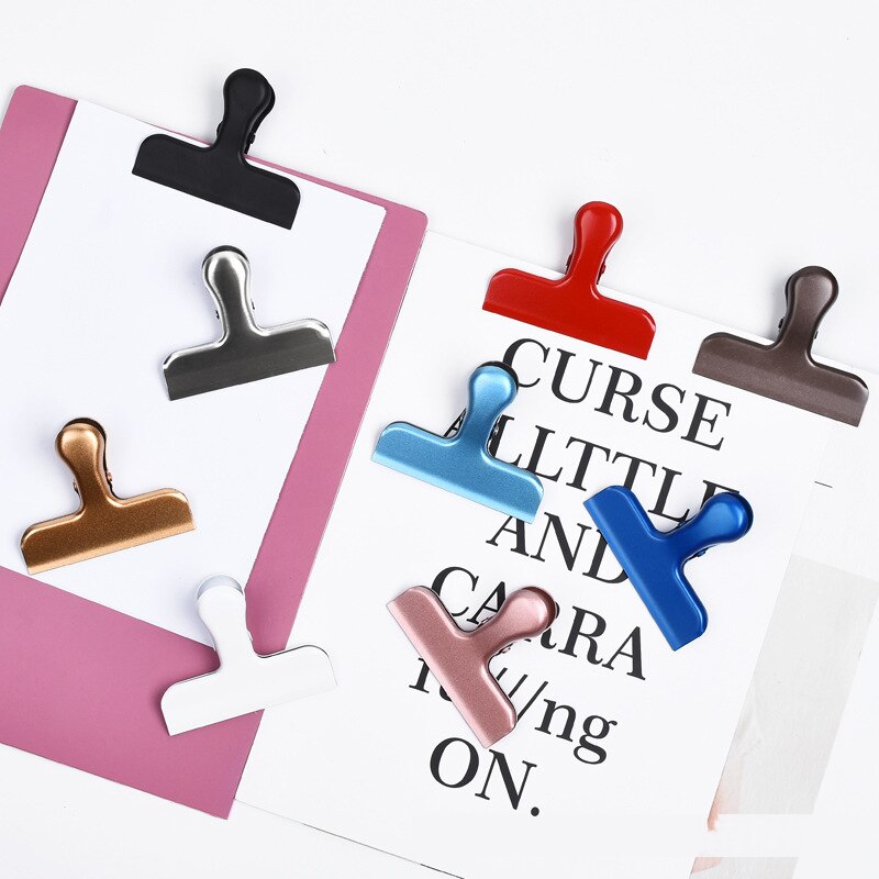 Zacisk sprężynowy długi spinacz ze stali nierdzewnej jedzenie gabinet wiążący spinacz nordycki ins zatrzask uszczelniający metalowe spinacze robić papieru dekoracyjne spoiwo