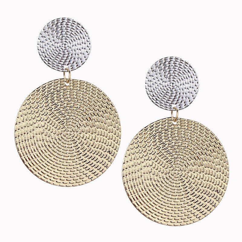 Mode Hanger Maat Ronde Cirkel Oorbellen Vrouwelijke Temperament Persoonlijkheid Kleuraanpassing Bult Oorbellen Voor Vrouwen Sieraden Brincos
