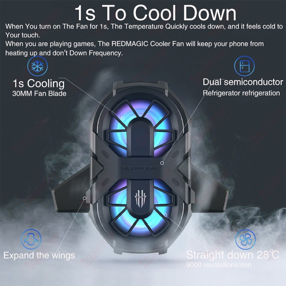 Nubia – ventilateur de refroidissement RedMagic 6 Pro pour téléphone portable, pour Android et iOS