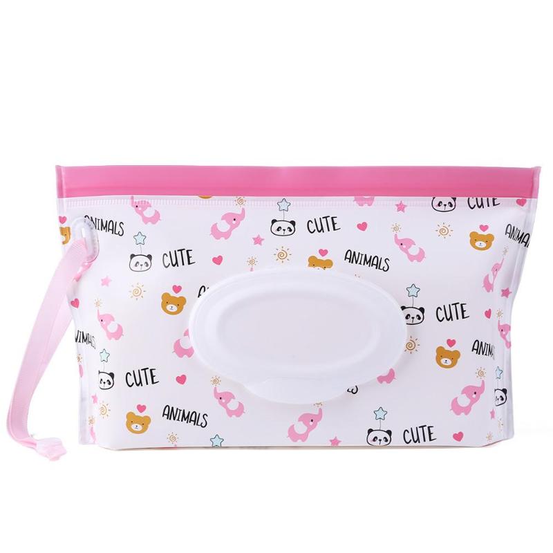 Portable Wipe Container Case EVA Wet Tissue Bag for Stroller Cosmetic Pouch: B