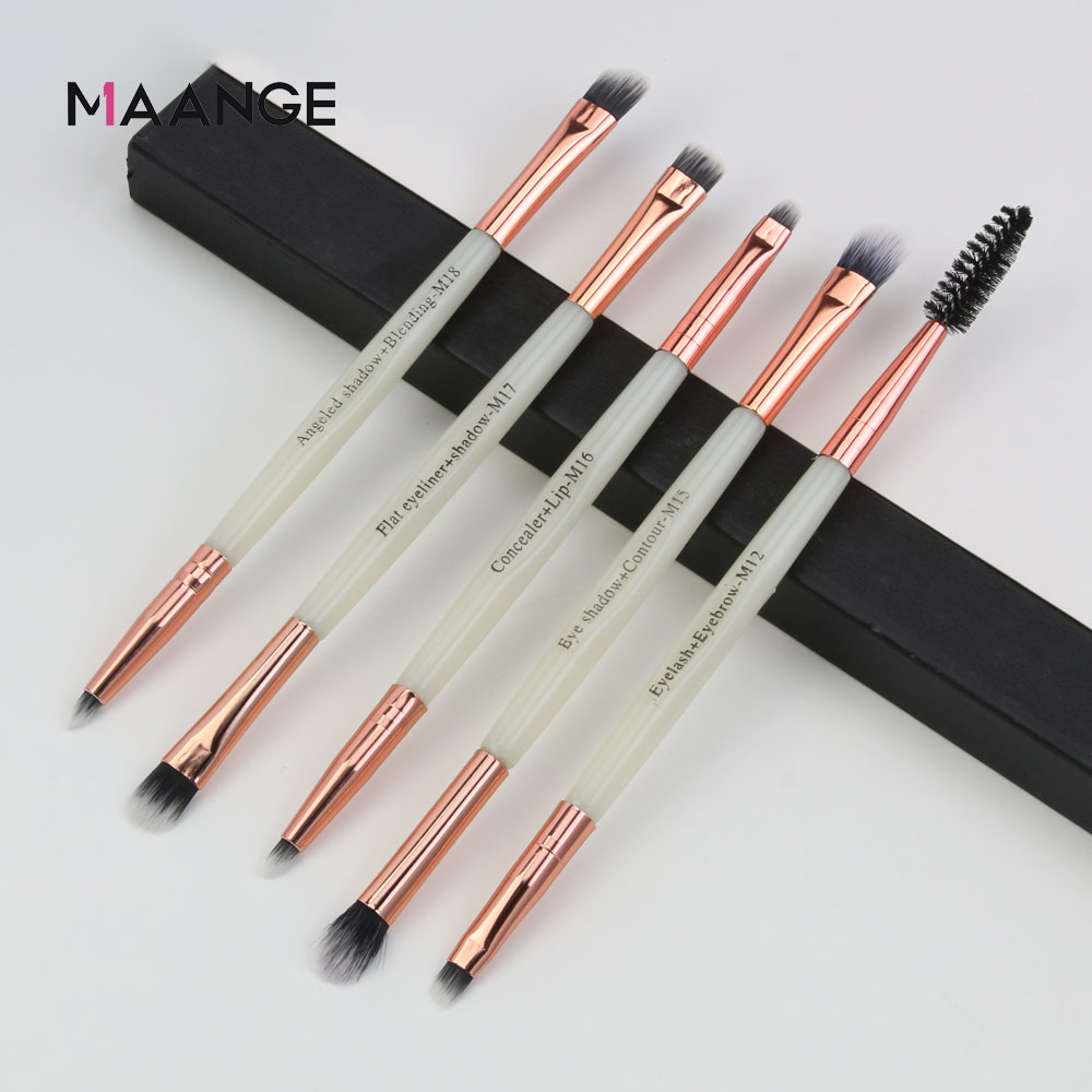 1PC beauté maquillage trousse à outils sirène queue de poisson pinceaux de maquillage Pro fard à paupières visage Contour fond de teint correcteur Blush brosse cosmétique: 06 5Pcs