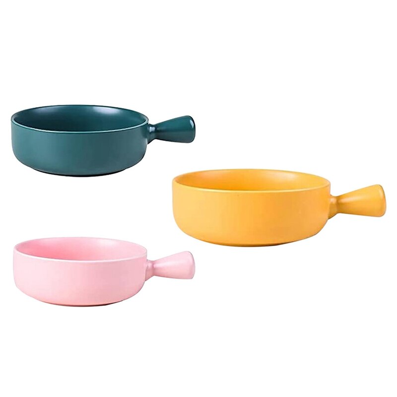 Ceramic Bowl With Handle Bowl Soup Ramen Bowl Shatterproof Dishwasher And Microwave Safe Kitchen Porcelain Bowl